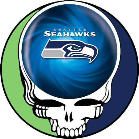 Seattle Seahawks skull logo fabric transfer